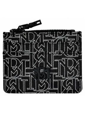 Badgley Mischka BMW-010 Black Monogram Small Zip Wallet NWT